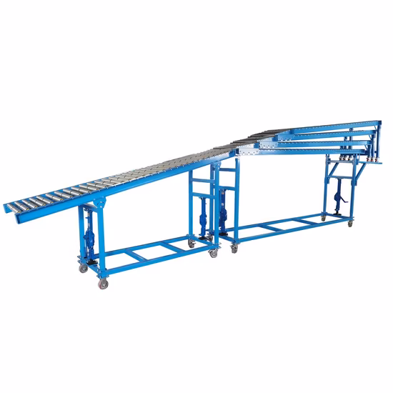 Telescopic Gravity Unloading Roller Conveyor System